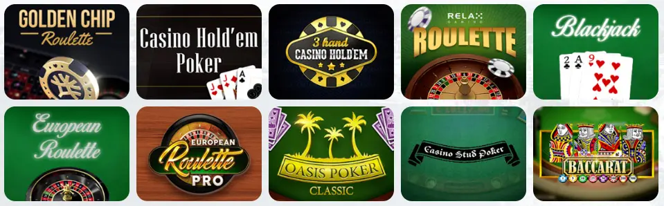 Jeux de table au VIPER WIN CASINO